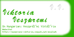 viktoria veszpremi business card